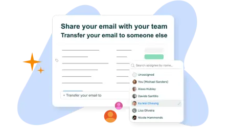 Chia sẻ quyền quản lý email với team.